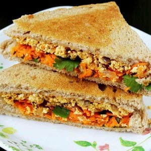Paneer Tikka Sandwich.