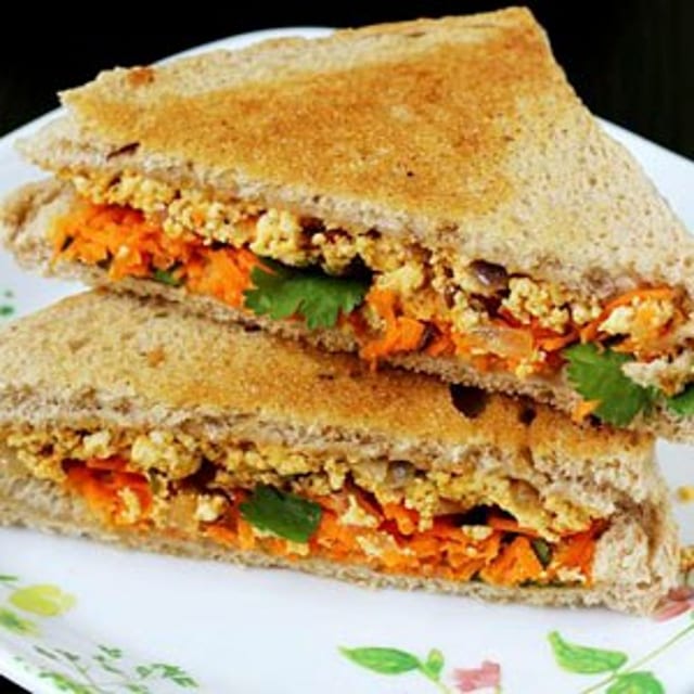 Paneer Tikka Sandwich.